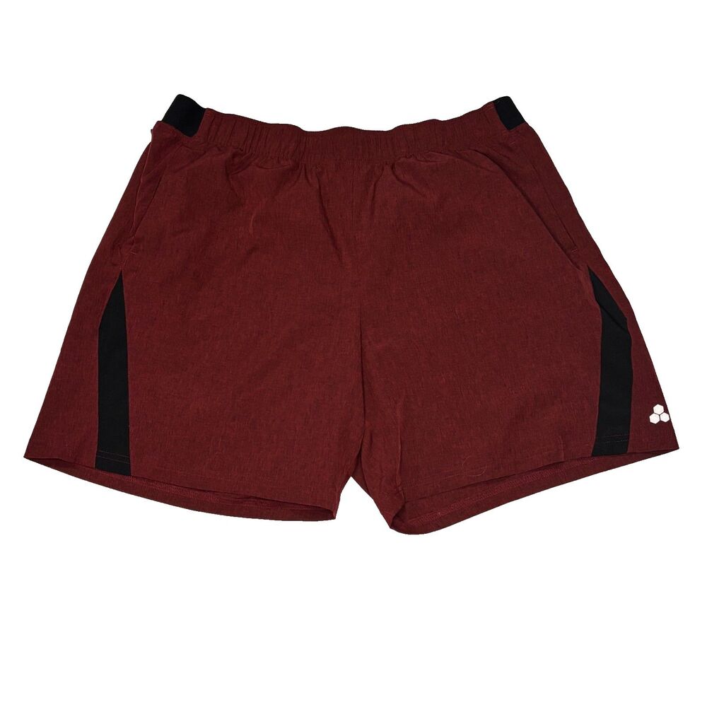 Tek Gear Men's Large Red Plum Active Apparel Gym Training Shorts Moisture Wick